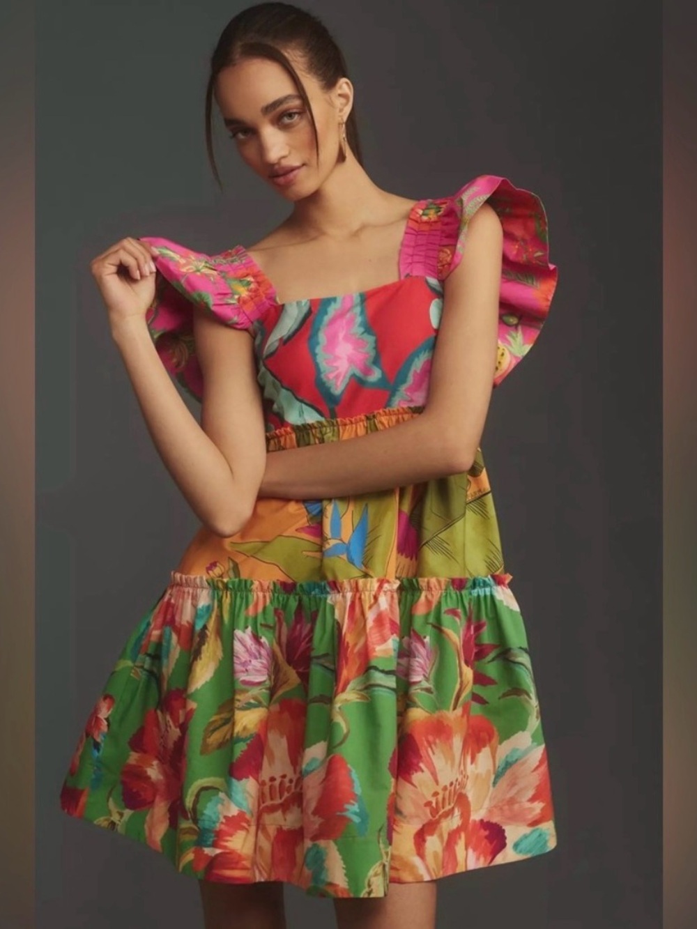 FARM Rio Foliage Mix Mini Dress
